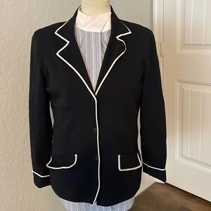 Dana bushman navy blue and white blazer. Size M